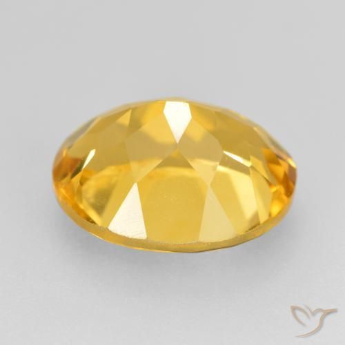 Citrino Dorado medio natural de 4.62 ct, Ovalada, VVS-VS