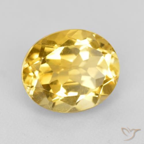 Citrino Dorado natural de 4.57 ct, Ovalada, VVS-VS