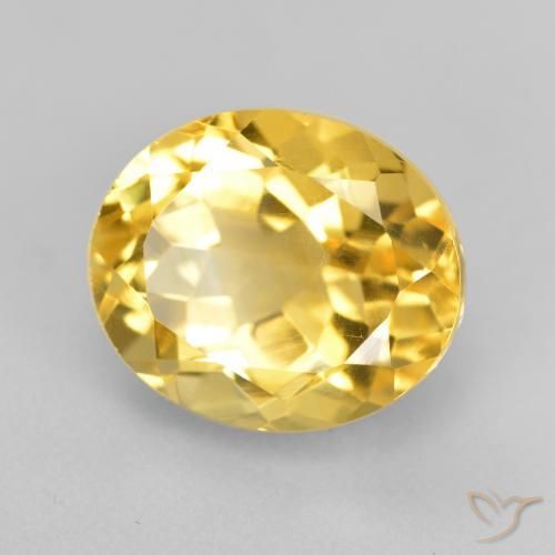 Citrino Dorado natural de 5.04 ct, Ovalada, VVS-VS