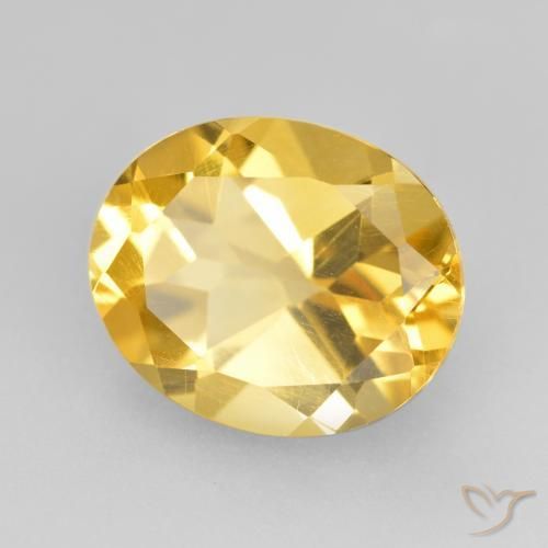 Citrino Dorado natural de 4.43 ct, Ovalada, VVS-VS