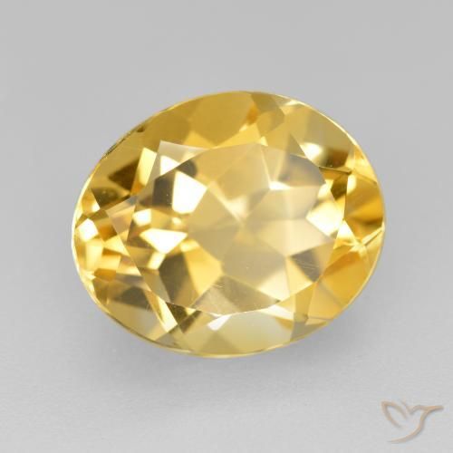 Citrino Dorado natural de 4.38 ct, Ovalada, VVS-VS