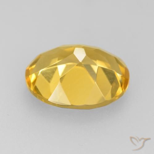 Citrino Dorado natural de 4.07 ct, Ovalada, VVS-VS