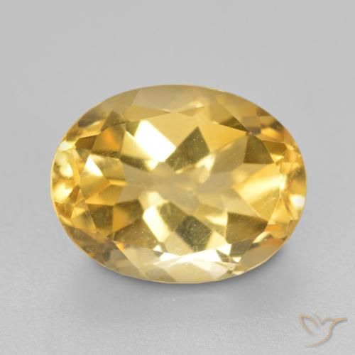 1.91ct Natural Naranja dorado Citrino, Ovalada, VS