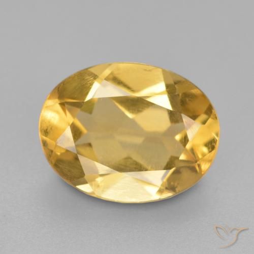 1.57ct Natural Dorado medio Citrino, Ovalada, VS