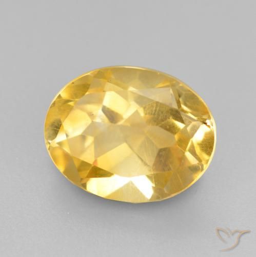 Citrino Dorado medio natural de 1.84 ct, Ovalada, VS