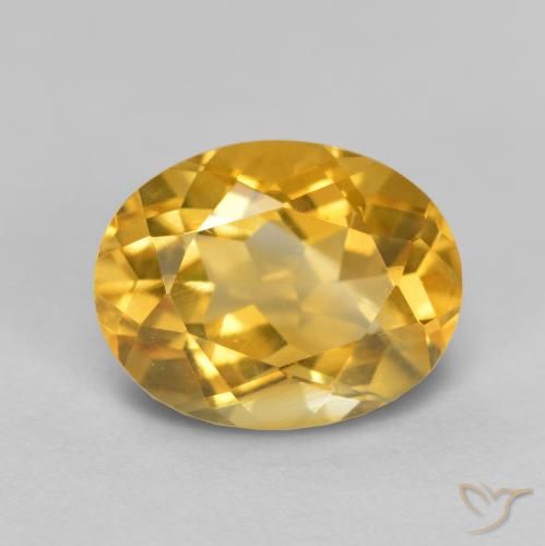 1.86ct Natural Dorado oscuro medio Citrino, Ovalada, VS