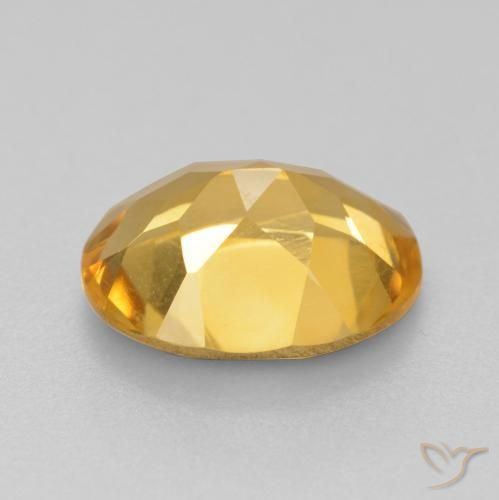 Citrino Dorado medio natural de 1.53 ct, Ovalada, VS