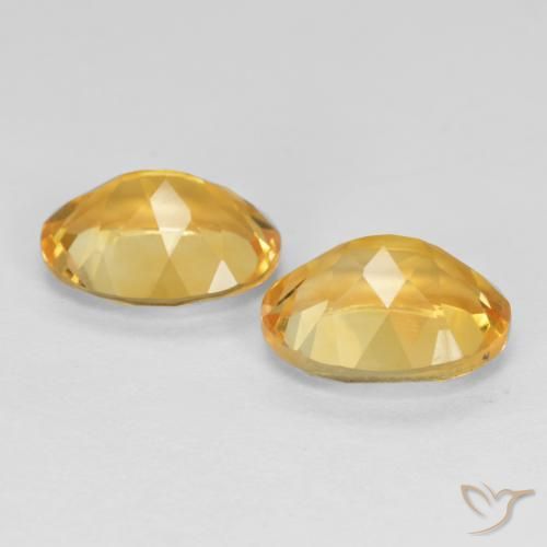 Gemas de Citrino Naranja dorado intenso natural de 3.34 ct, Ovalada, VS