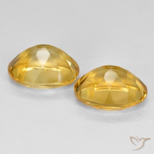 Gemas de Citrino Dorado medio natural de 3.65 ct, Ovalada, VS