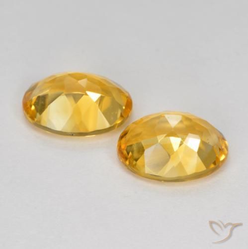 Gemas de Citrino Naranja dorado intenso natural de 3.20 ct, Ovalada, VS
