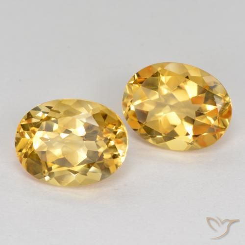 Gemas de Citrino Naranja dorado intenso natural de 3.54 ct, Ovalada, VVS-VS
