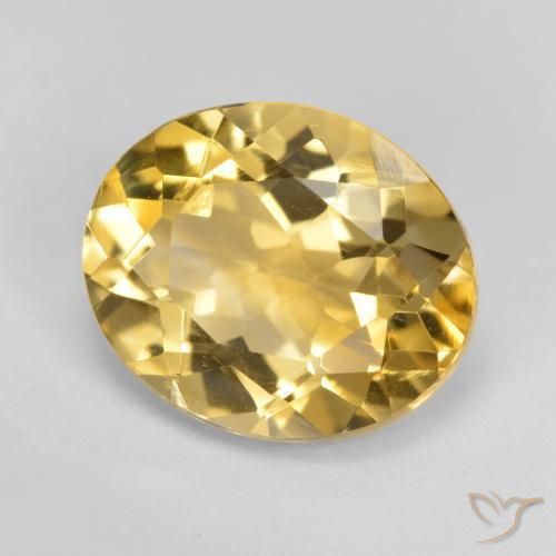 Citrino Naranja dorado natural de 4.31 ct, Ovalada, VVS-VS