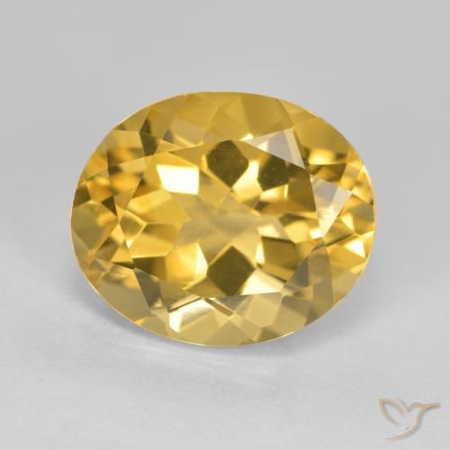 4.80ct Natural Dorado medio Citrino, Ovalada, VVS-VS