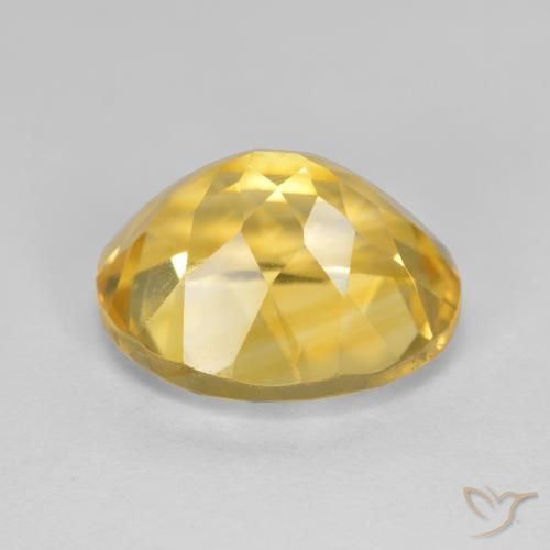Citrino Dorado medio natural de 4.80 ct, Ovalada, VVS-VS