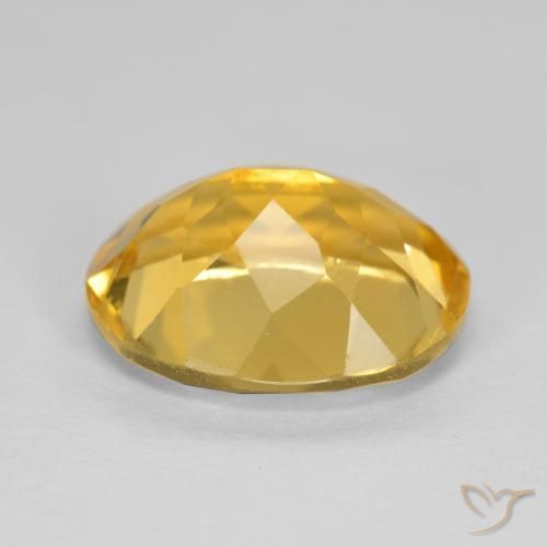 Citrino Dorado intenso natural de 4.22 ct, Ovalada, VVS-VS