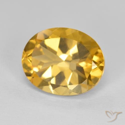 Citrino Naranja dorado natural de 4.12 ct, Ovalada, VVS-VS