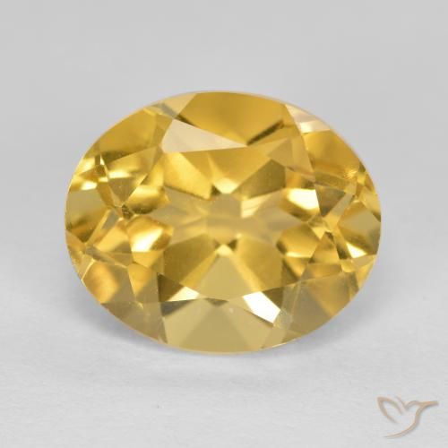5.06ct Natural Dorado medio Citrino, Ovalada, VVS-VS