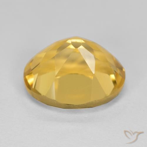 Citrino Dorado medio natural de 5.06 ct, Ovalada, VVS-VS