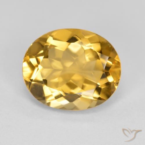 4.44ct Natural Naranja dorado Citrino, Ovalada, VVS-VS