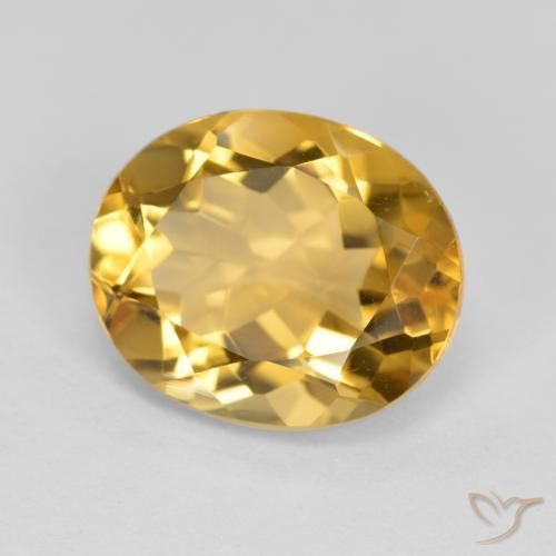 Citrino Naranja dorado natural de 4.44 ct, Ovalada, VVS-VS