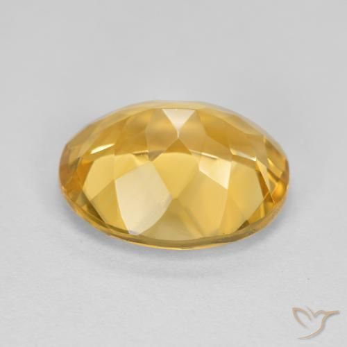 Citrino Naranja dorado natural de 4.44 ct, Ovalada, VVS-VS