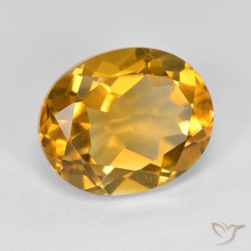 Citrino Dorado naranja natural de 4.79 ct, Ovalada, VVS-VS