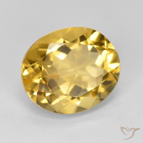 Citrino Naranja dorado natural de 4.72 ct, Ovalada, VVS-VS