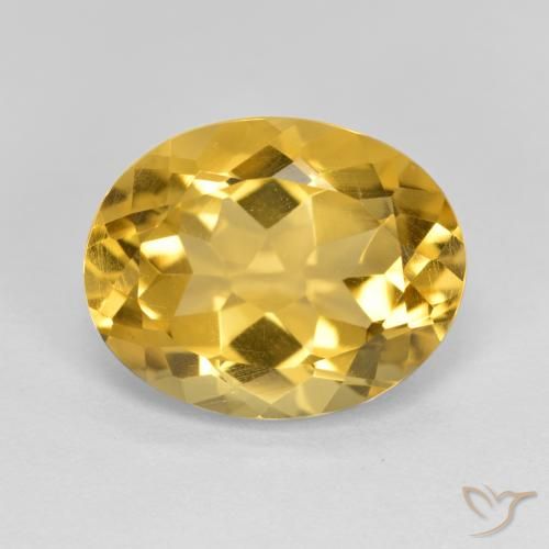 3.80ct Natural Dorado medio Citrino, Ovalada, VVS-VS