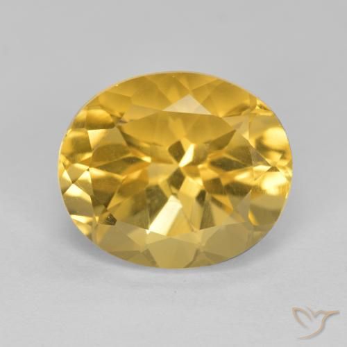 5.01ct Natural Dorado medio Citrino, Ovalada, VVS-VS