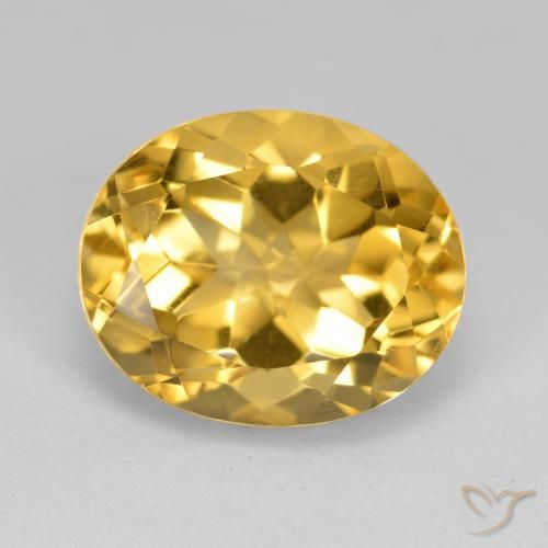 5.25ct Natural Dorado medio Citrino, Ovalada, VVS-VS