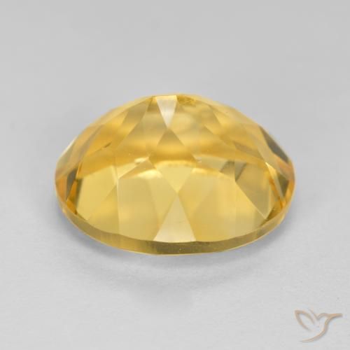Citrino Dorado medio natural de 5.25 ct, Ovalada, VVS-VS