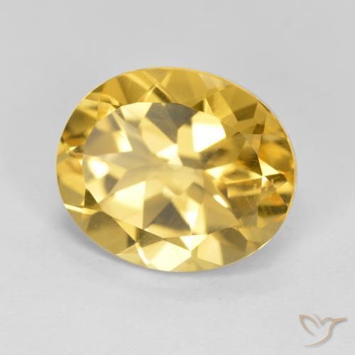 Citrino Naranja dorado natural de 4.26 ct, Ovalada, VVS-VS