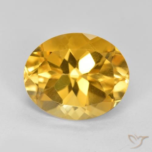 4.49ct Natural Dorado oscuro medio Citrino, Ovalada, VVS-VS