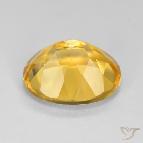 Citrino Dorado oscuro medio natural de 4.49 ct, Ovalada, VVS-VS