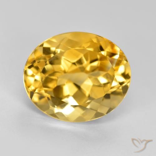 5.23ct Natural Naranja dorado Citrino, Ovalada, VVS-VS