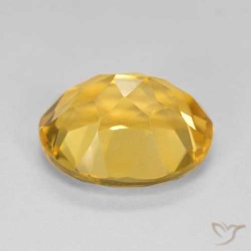 Citrino Dorado medio natural de 4.75 ct, Ovalada, VVS-VS
