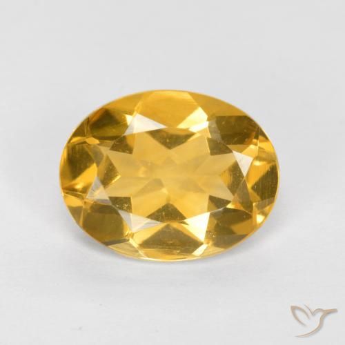 1.46ct Natural Naranja dorado Citrino, Ovalada, VVS-VS