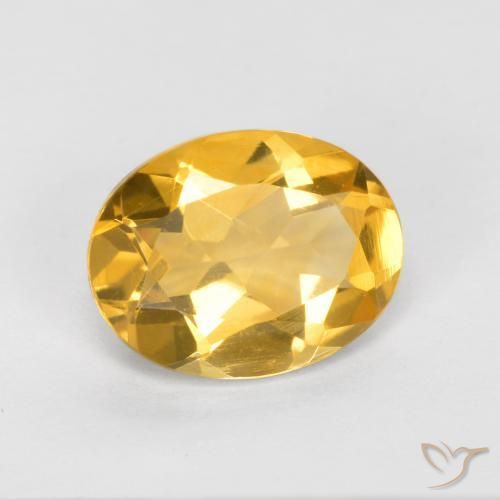 Citrino Naranja dorado natural de 1.46 ct, Ovalada, VVS-VS