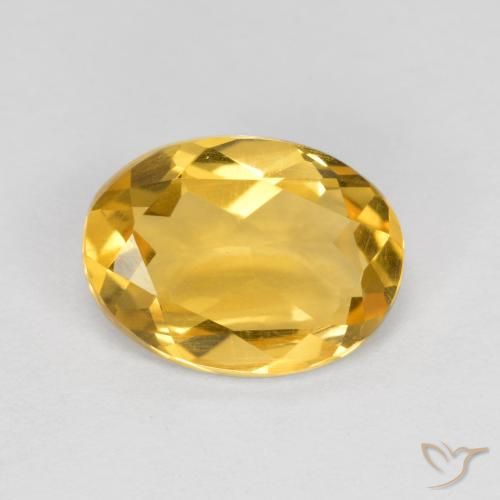 1.57ct Natural Naranja dorado Citrino, Ovalada, VS