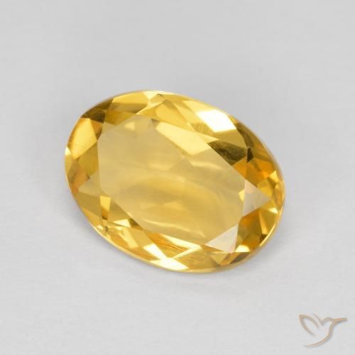 Citrino Naranja dorado natural de 1.57 ct, Ovalada, VS