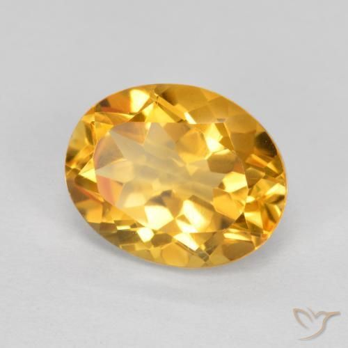 Citrino Dorado oscuro natural de 1.92 ct, Ovalada, VVS-VS