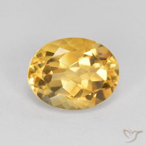 1.72ct Natural Dorado medio Citrino, Ovalada, VVS-VS
