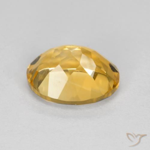 Citrino Dorado medio natural de 1.72 ct, Ovalada, VVS-VS