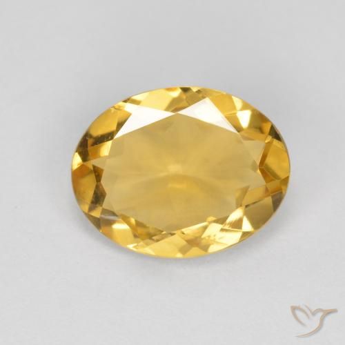 1.40ct Natural Naranja dorado intenso Citrino, Ovalada, VS