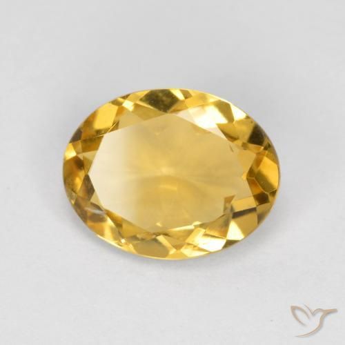 Citrino Naranja dorado intenso natural de 1.40 ct, Ovalada, VS