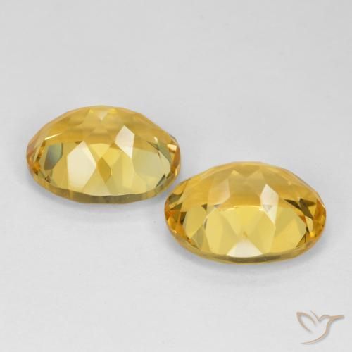 Gemas de Citrino Dorado natural de 9.22 ct, Ovalada, VVS-VS