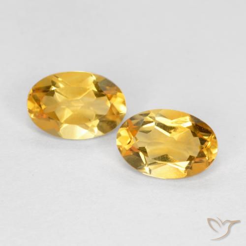 0.74ctw Natural Dorado medio Citrino, Ovalada, VVS-VS