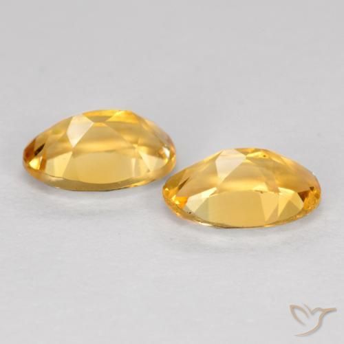 Gemas de Citrino Naranja dorado intenso natural de 0.80 ct, Ovalada, VVS-VS