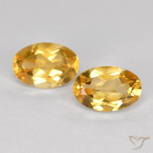 0.82ctw Natural Naranja dorado intenso Citrino, Ovalada, VVS-VS