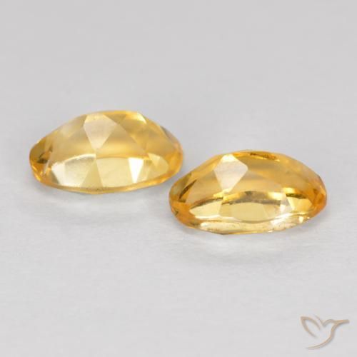 Gemas de Citrino Naranja dorado intenso natural de 0.82 ct, Ovalada, VVS-VS